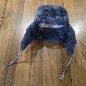 Ushanka Winter Hat Sz 56 / Small Soviet Union Military Ear Flap Russian Blue